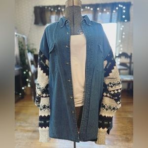 Upcycled Jean shacket